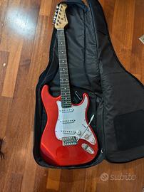 chitarra Harley Benton rossa