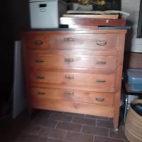 Comò Vintage in Legno Massiccio – 4 Cassetti – Sti
