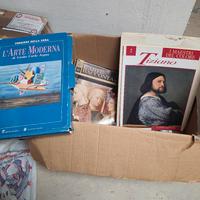 Libri vari (romanzi, poesie) e fascicoli di arte