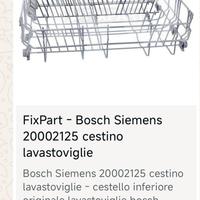 Cestello lavastoviglie bosh