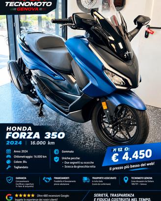 Honda Forza 350 3 anni garanzia residua