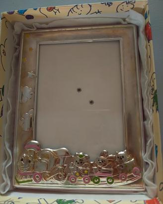 Cornice argento neonata Enrico Coveri