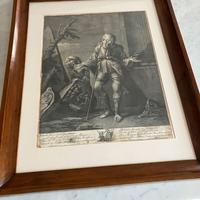 Incisione acquaforte Salvator Rosa antica