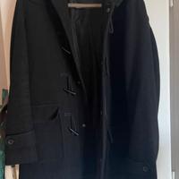 Giacca/Cappotto ASOS nero con cappuccio montgomery