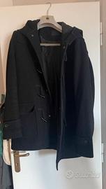 Giacca/Cappotto ASOS nero con cappuccio montgomery