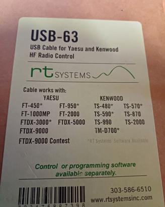 Interfaccia USB 63 PER yaesu Kenwood