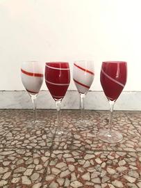 Set 4 calici in vetro NUOVI
