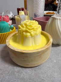 Candele di soia fiore gialo