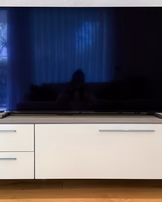 Mobile porta TV bianco moderno 165 cm con 2 casset