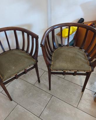 Coppia sedie a pozzetto Liberty "Rare".

iniz900