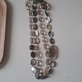 Collana d'argento  con pietre  dure