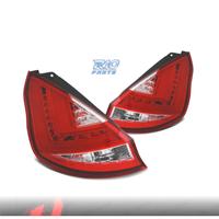 FANALI FORD FIESTA MK7 08-12 LIGHT BAR ROSSO CROMA