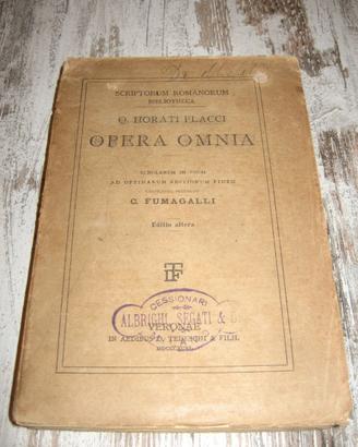 OPERA OMNIA Q. HORATI FLACCI FUMAGALLI 1896 LATINO