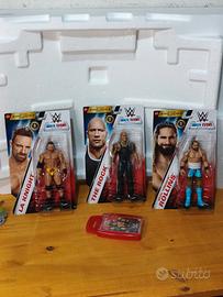 Set Wrestling 3 action figure + carte WWE Top Pick