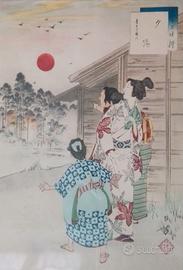 Ukiyo-e Pittura Giapponese Stampa Vintage