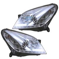 FARI OPEL ASTRA H 04-09 LUCE DIURNA LED FONDO CROM