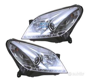 FARI OPEL ASTRA H 04-09 LUCE DIURNA LED FONDO CROM