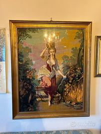 QUADRO RICAMO MEZZO PUNTO - La Laitière