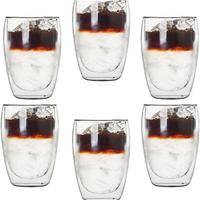 6 bicchieri in vetro a doppia parete