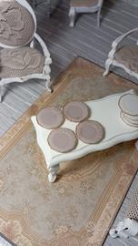 Set 4 Piatti miniatura 1:12 - Beige Vintage e Oro 