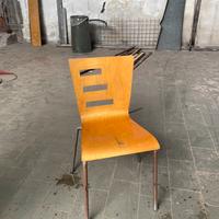 Sedia metallo e legno