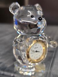 Orologio da tavolo in cristallo a forma di orsetto