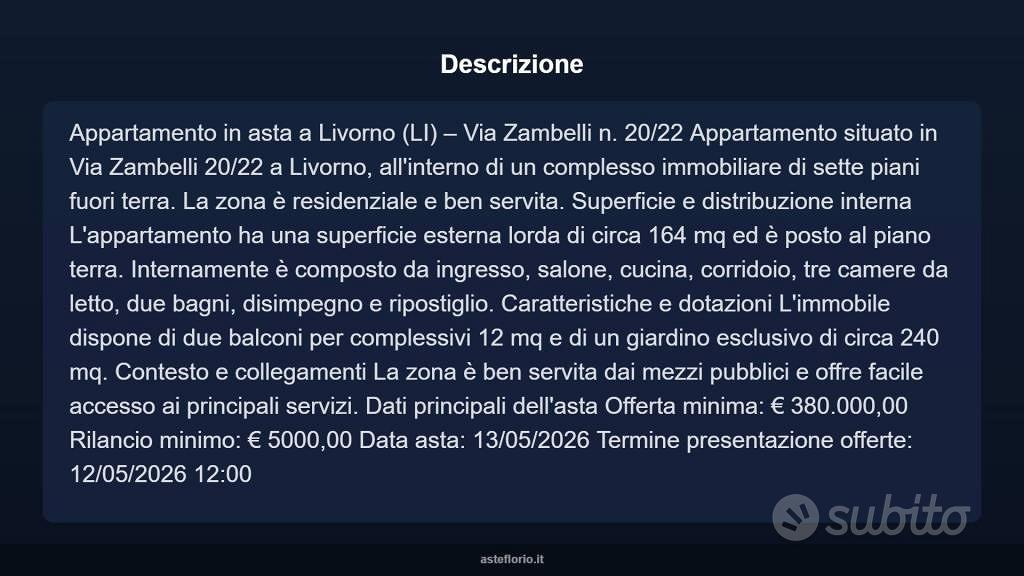 Appartamento – Livorno, Fabbricotti, Consiglio di Zona 3 - Vista 4