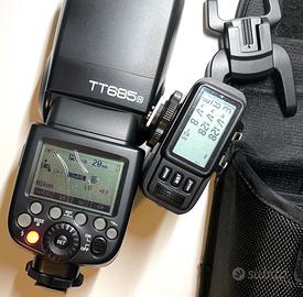 Godox tt685N + trigger + attacco Bowens