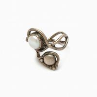 Anello Artigianale in Argento con Perla 