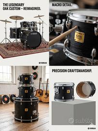 FUSTI YAMAHA OAK CUSTOM (MADE IN JAPAN) + CUSTODIE