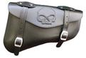 Borsa Pelle Virginia Skull Nera per Moto Custom Ha