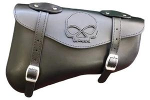 Borsa Pelle Virginia Skull Nera per Moto Custom Ha