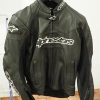 Giacca Moto in pelle Alpinestar + paraschiena