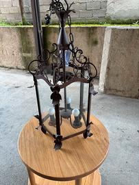 Lampadario in ferro battuto stile vintage- 3 luci