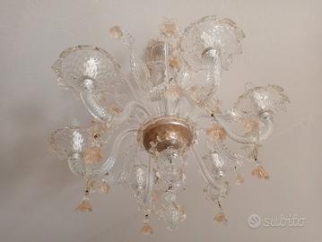 lampadario in vetro soffiato 
