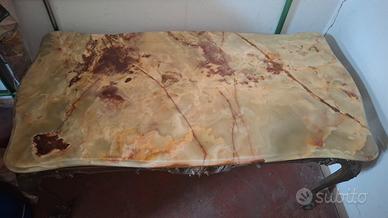 Tavolino vintage piano onice 120x50 