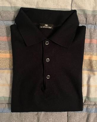 Maglione polo sportivo vintage in lana Il Granchio