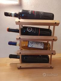 Porta bottiglie di Vino in legno (mini cantinetta)