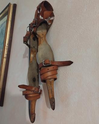 pattini legno d'epoca anni 50 