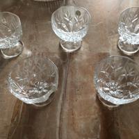 Set 5 coppe di cristallo