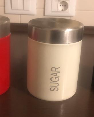 Contenitori cucina set 3 pezzi zucchero caffè tè