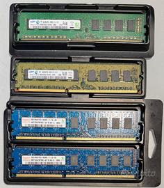 Lotto moduli RAM DDR3 4GB e 2GB (12GB totali)