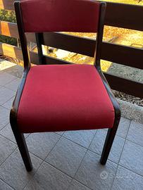 Sedie rosse modernariato