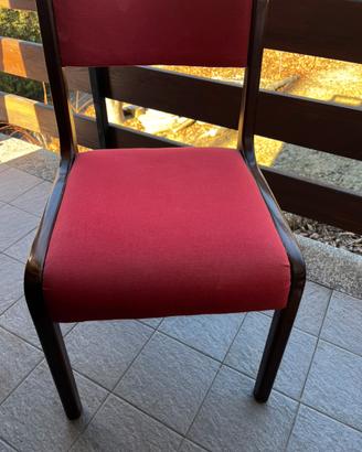 Sedie rosse modernariato
