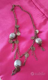 Collana vintage tonalità bronzo