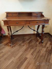 scrivania scrittoio in legno, stile antico