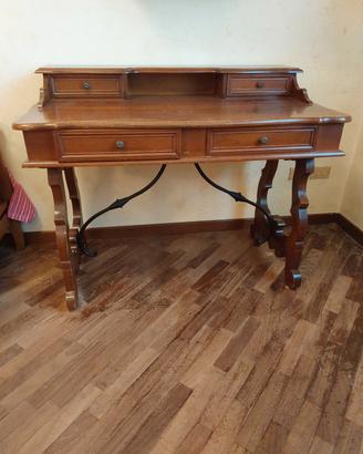 scrivania scrittoio in legno, stile antico