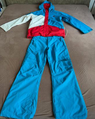 TUTA SCI UOMO (fino 13/14 anni) rossa/celeste/blu