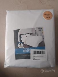 completo lenzuola francese microfibra nuovo