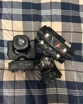 Set luci DJ - 3 teste mobili DMX |bundle o singole